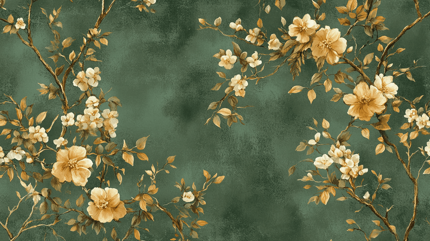 Papier Peint Vintage Vert