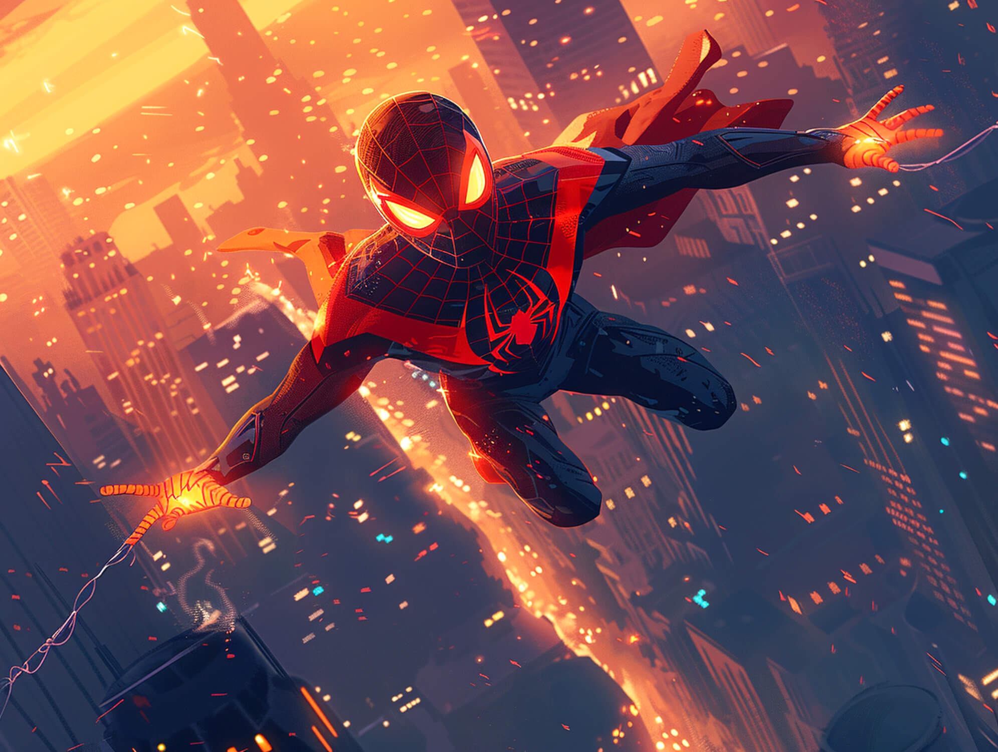 Papier Peint Spiderman Dessin Animé