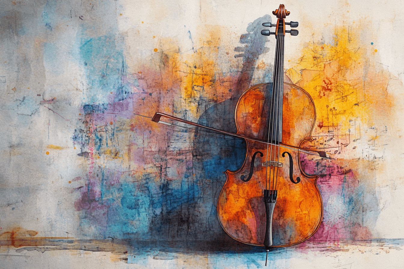 Papier Peint Violon Coloré