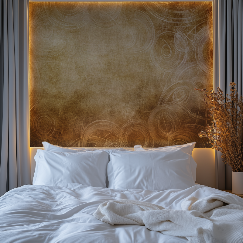 Papier peint vintage marron chambre premium