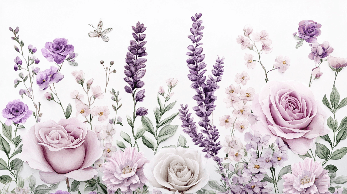 Papier Peint Fleuri Vintage Chambre Fille