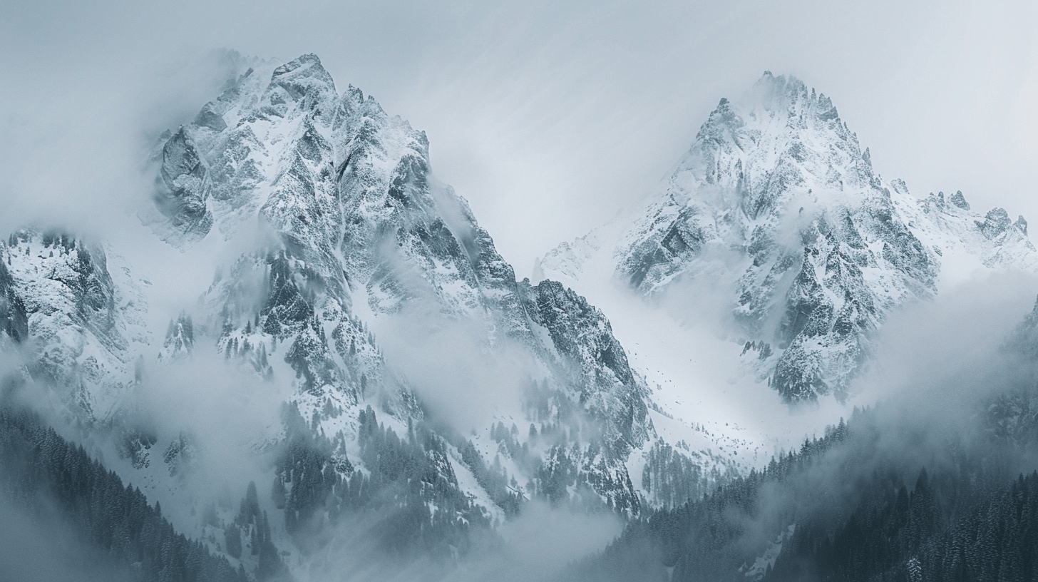 Papier Peint Salle De Bain Montagne Ciel Des Aravis