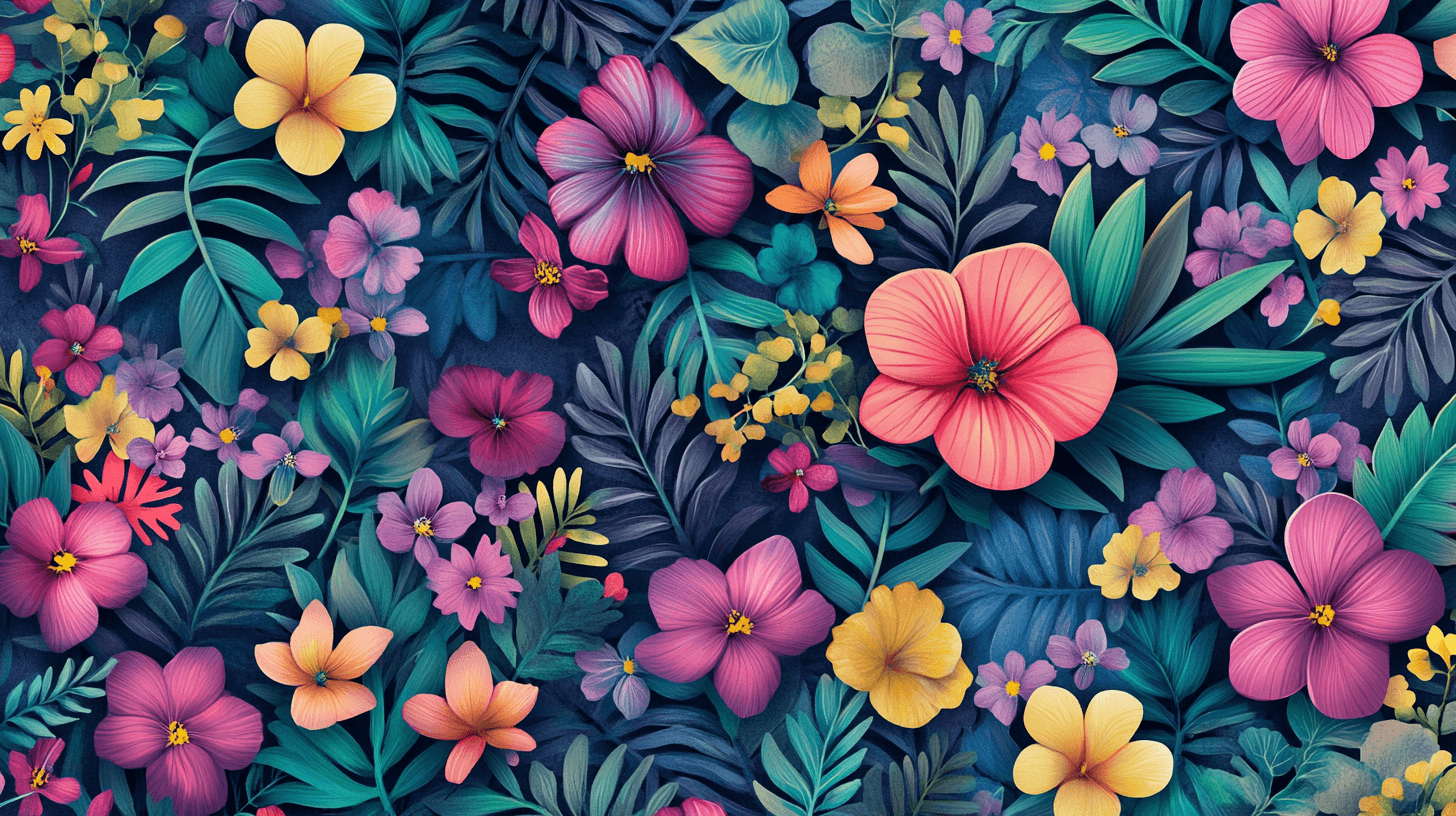 Papier Peint Fleur De Jungle