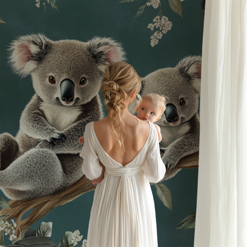 Papier peint koala dans un monde de douceur bb123