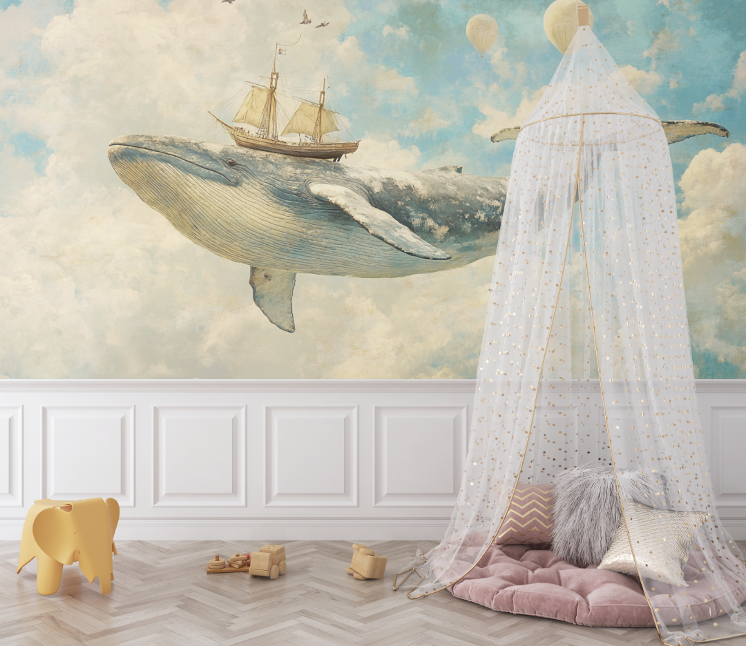 Papier peint chambre bebe baleine bebe