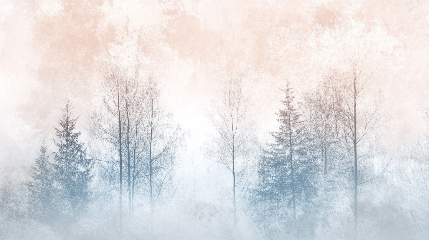 Papier Peint Aquarelle Arbres Pastel