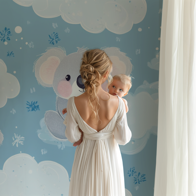 Papier peint koala dans un monde de douceur bb123