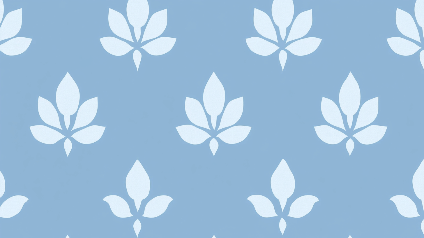 Papier Peint Fleur De Lys Bleu