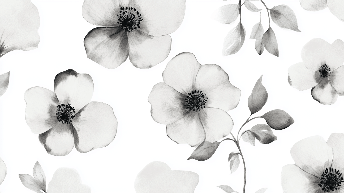 Papier Peint Fleur Blanc