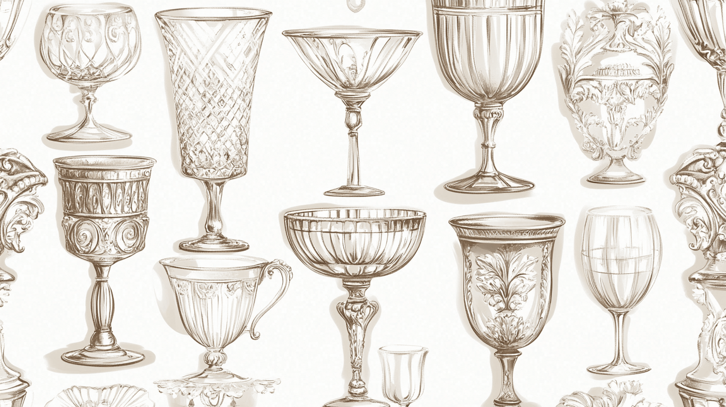 Papier Peint Vintage Verre D'eau Blanc