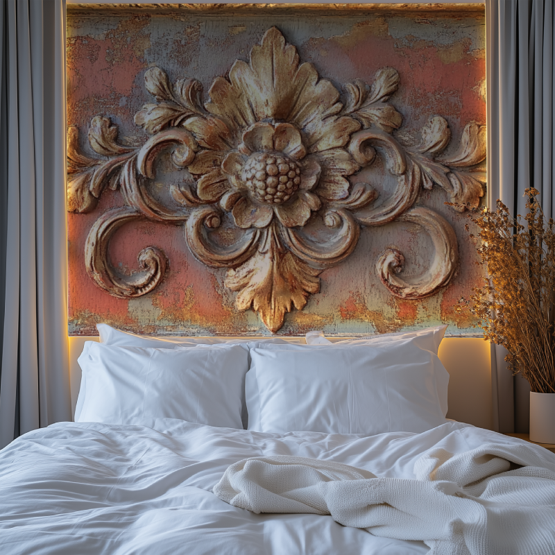 Papier peint vintage placard chambre premium