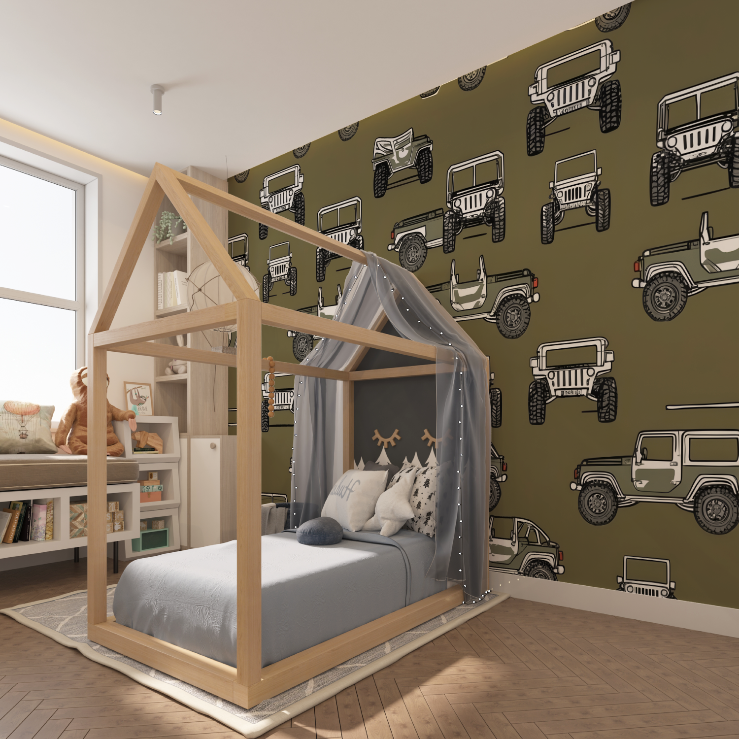 Papier peint motif voiture de rallye tapisserie hero