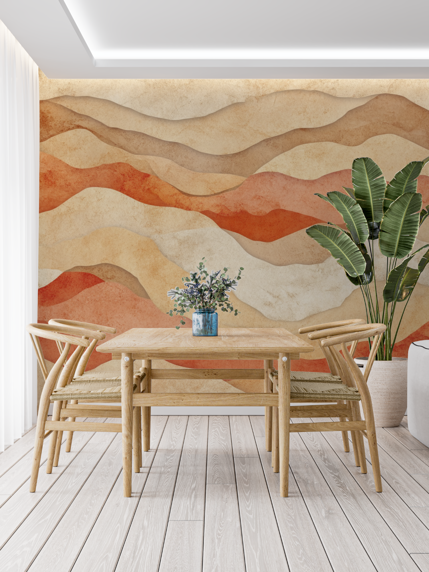 Papier peint terracotta dune desert panoramique tendance