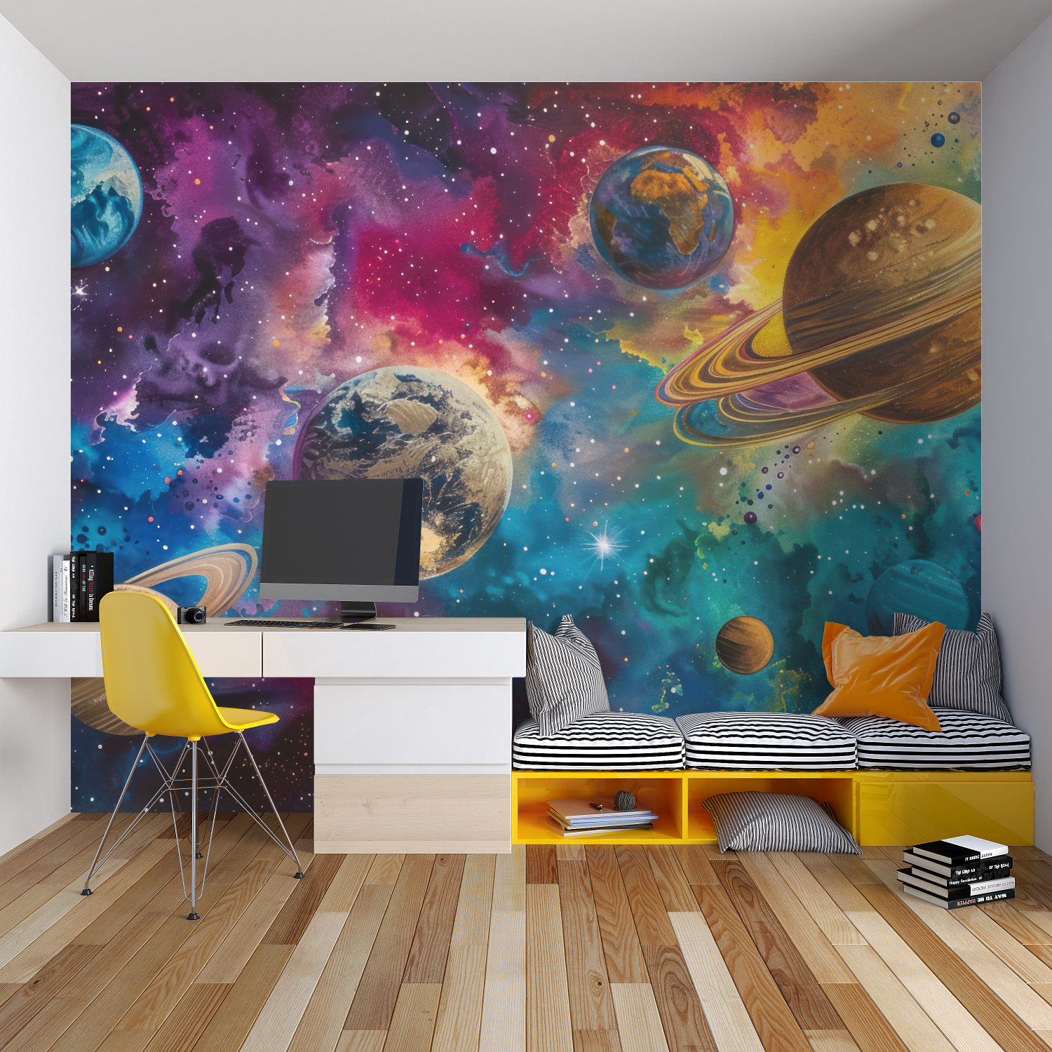 Papier Peint Ados Espace et Galaxie - chambre spiderman
