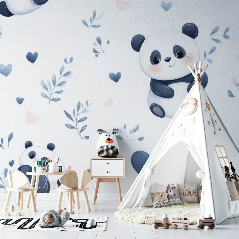 Papier peint panda pour chambre nouveau ne chambre bebe