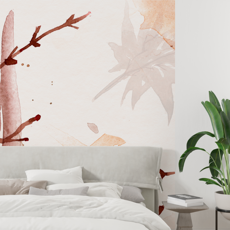 Papier peint aquarelle tendance salon tapisserie tendance