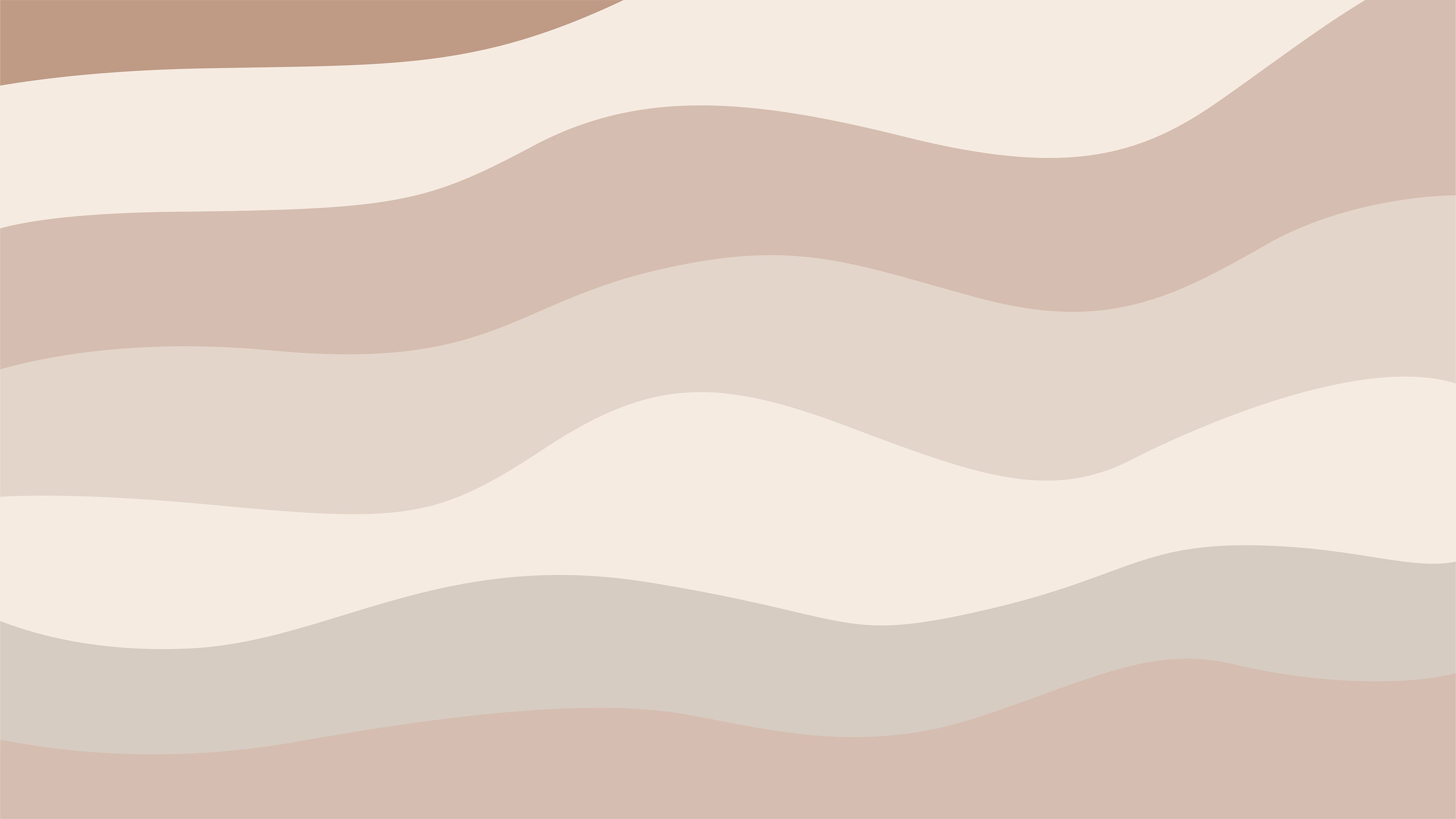 Papier peint bébé Vagues marron