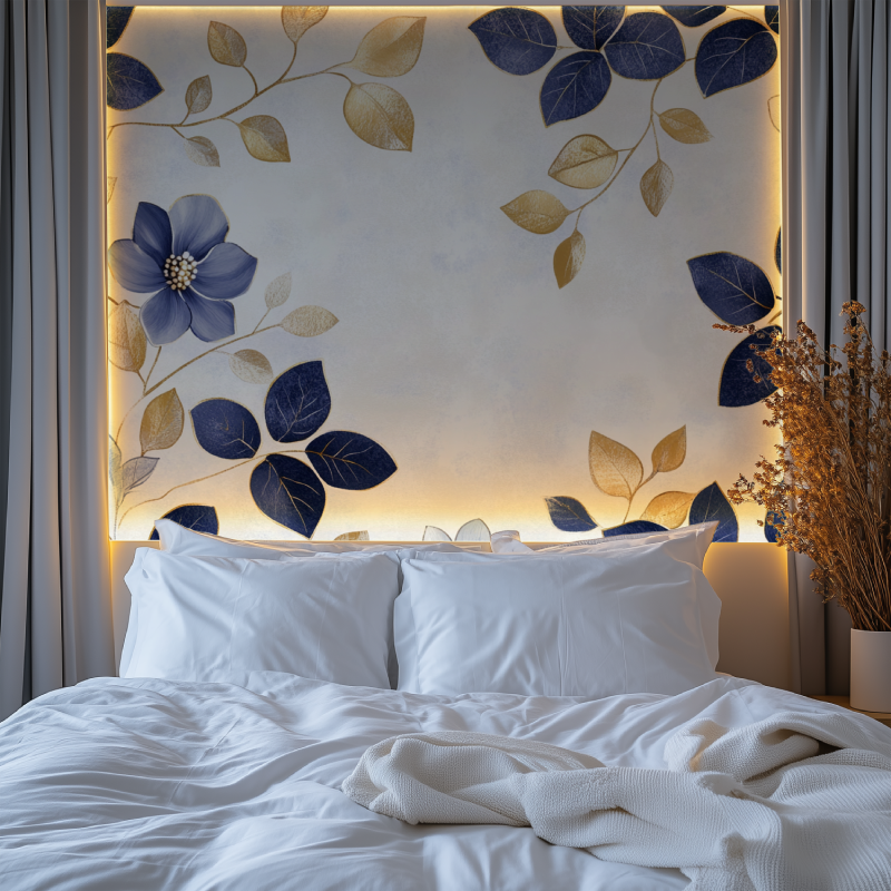 Papier peint fleur de vie chambre tendanc