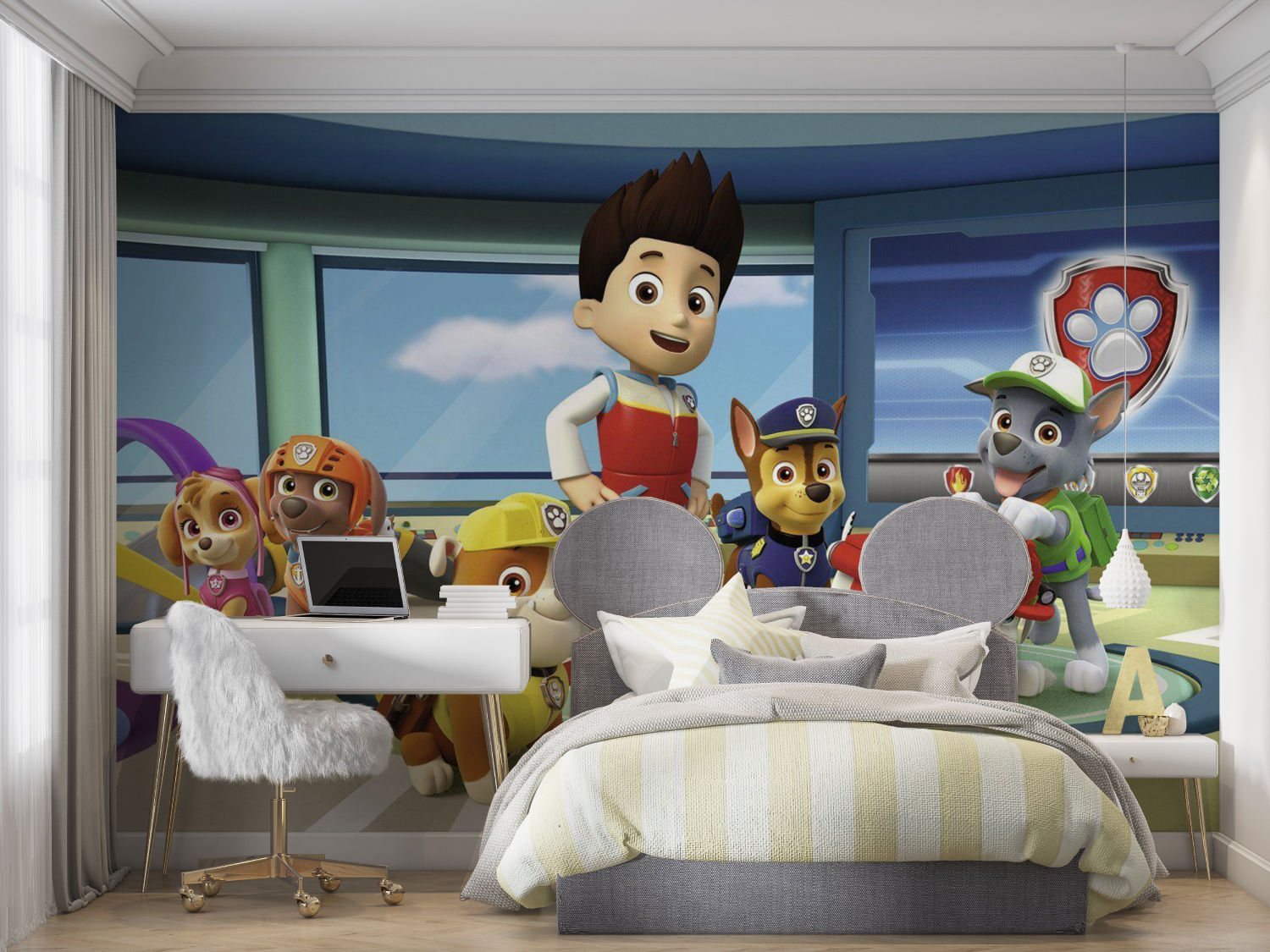 Papier peint pat patrouille enfants mur chambre panoramique