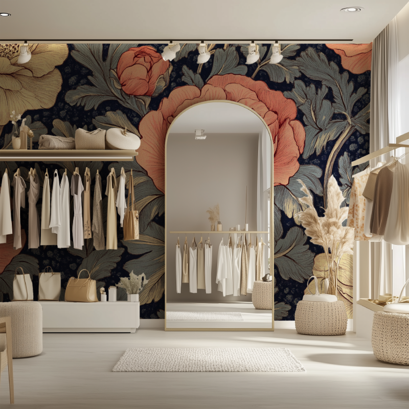 Papier peint vintage vintage dressing