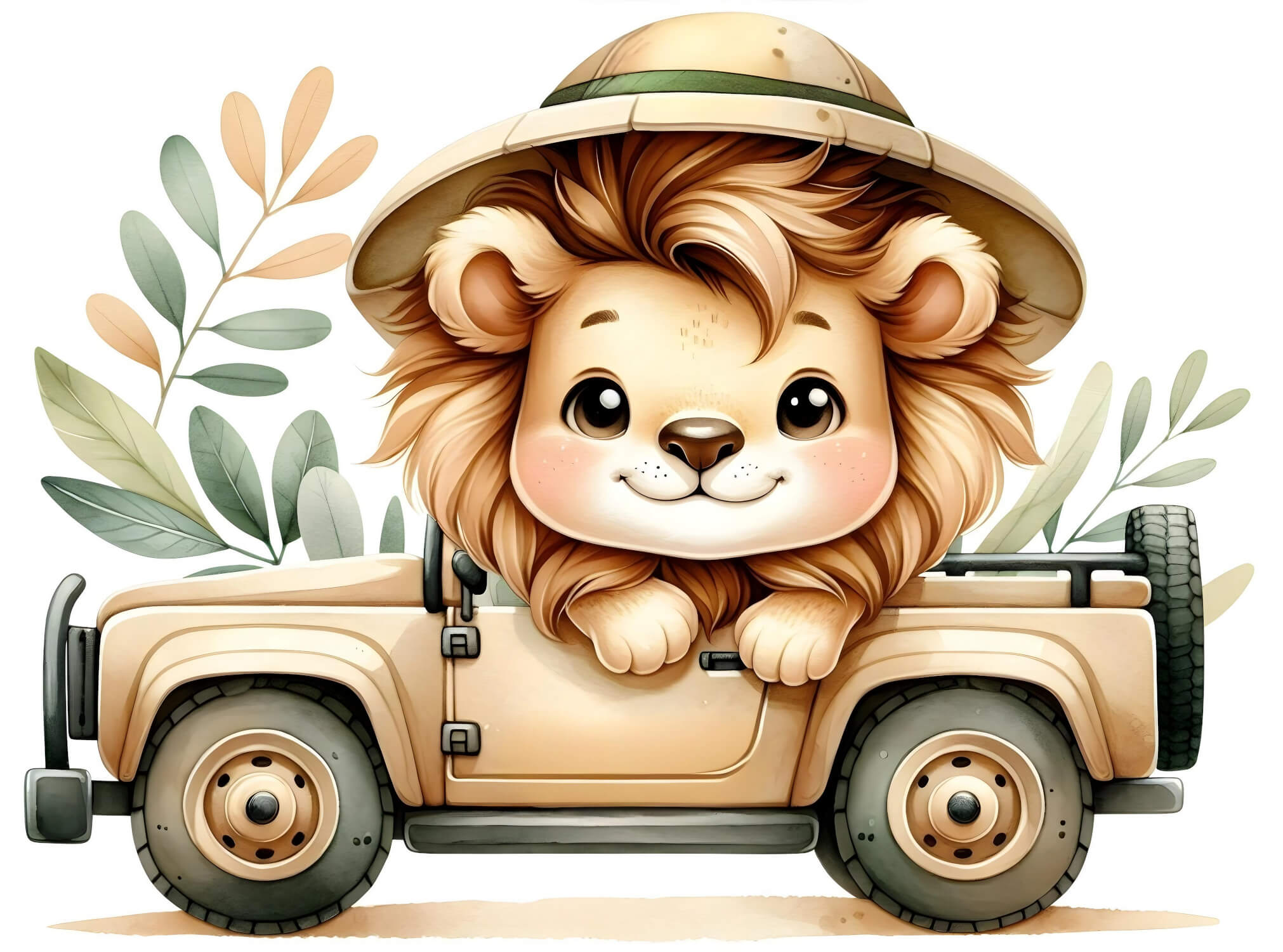Papier Peint Lion Safari Enfant
