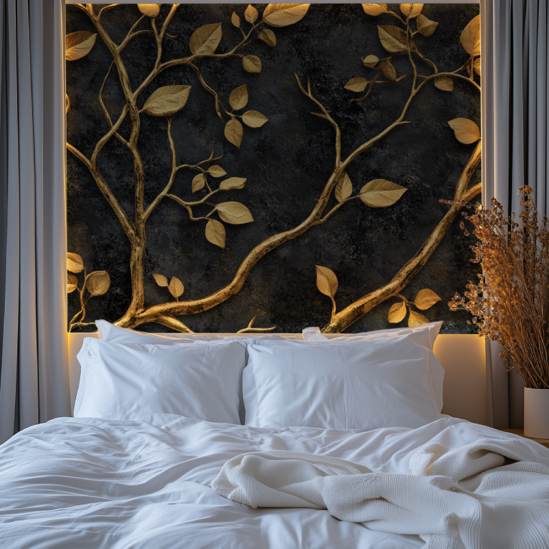 Papier peint arbre luxe chambre premium