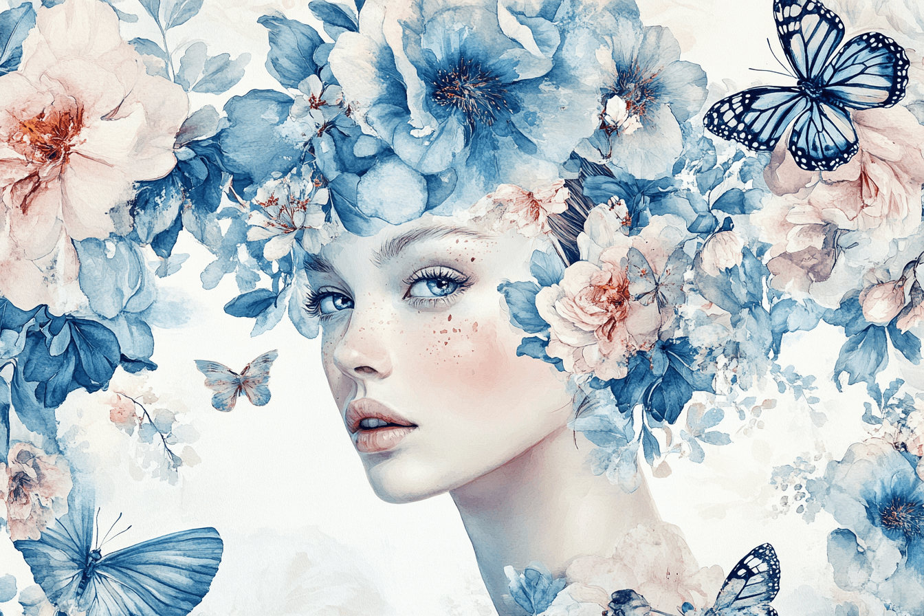 Papier Peint Vibration Et Fleurs