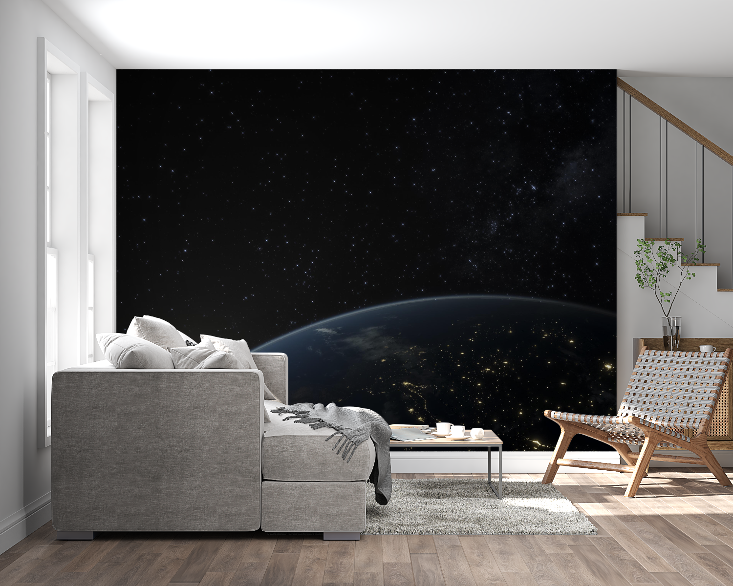 Papier peint theme lespace adulte panoramique mural