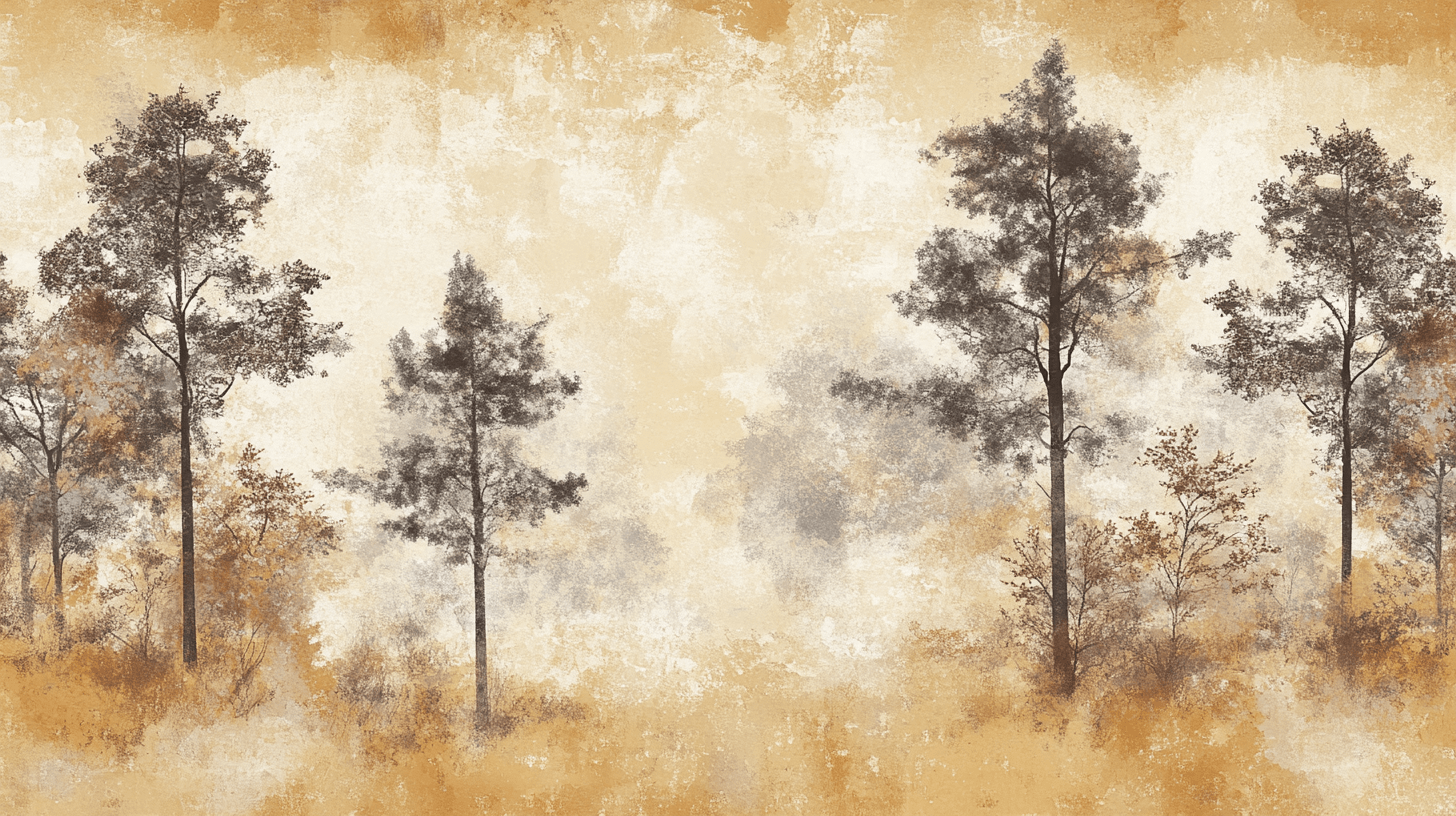 Papier Peint Arbre Moutarde