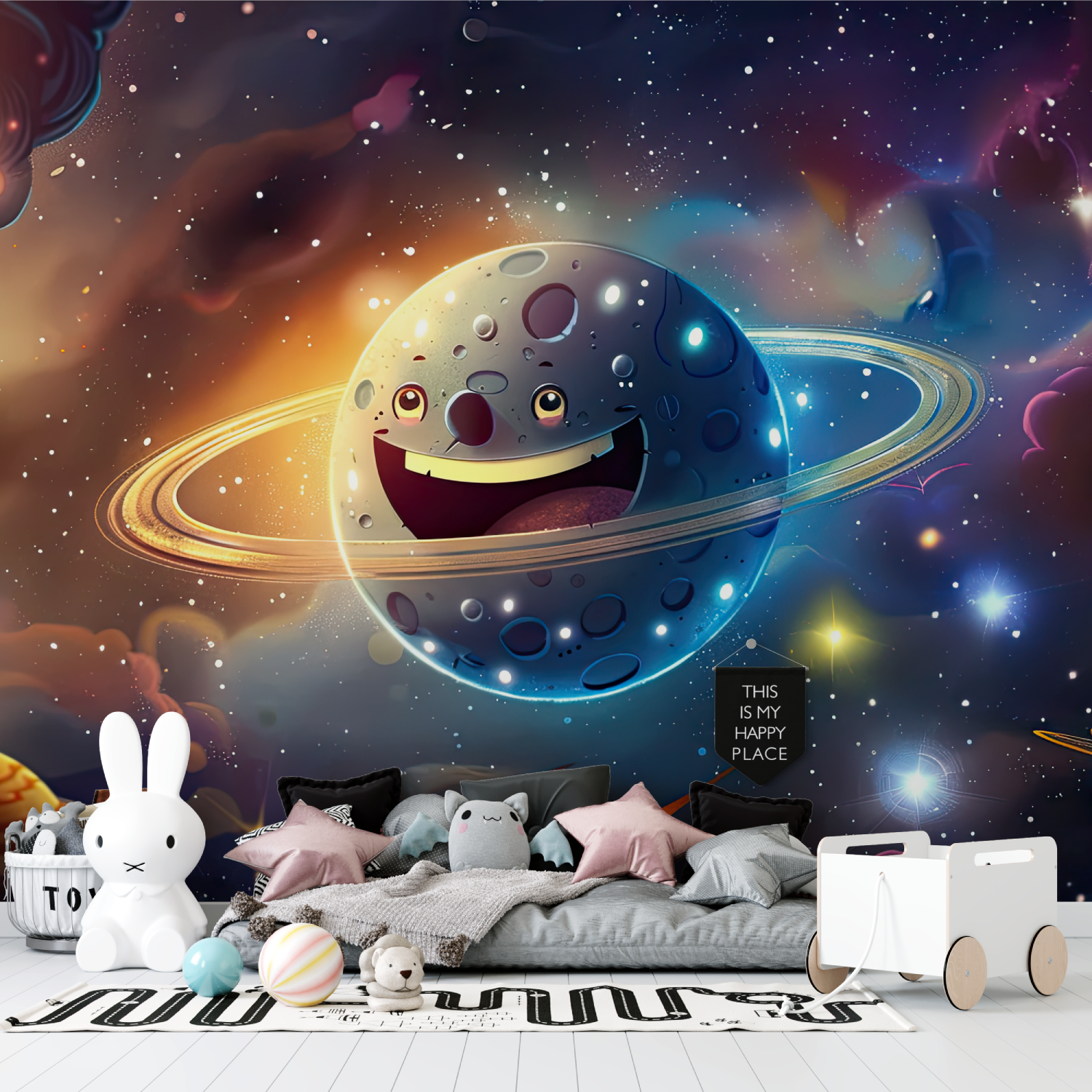 Papier peint 3d espace tapisserie garcon