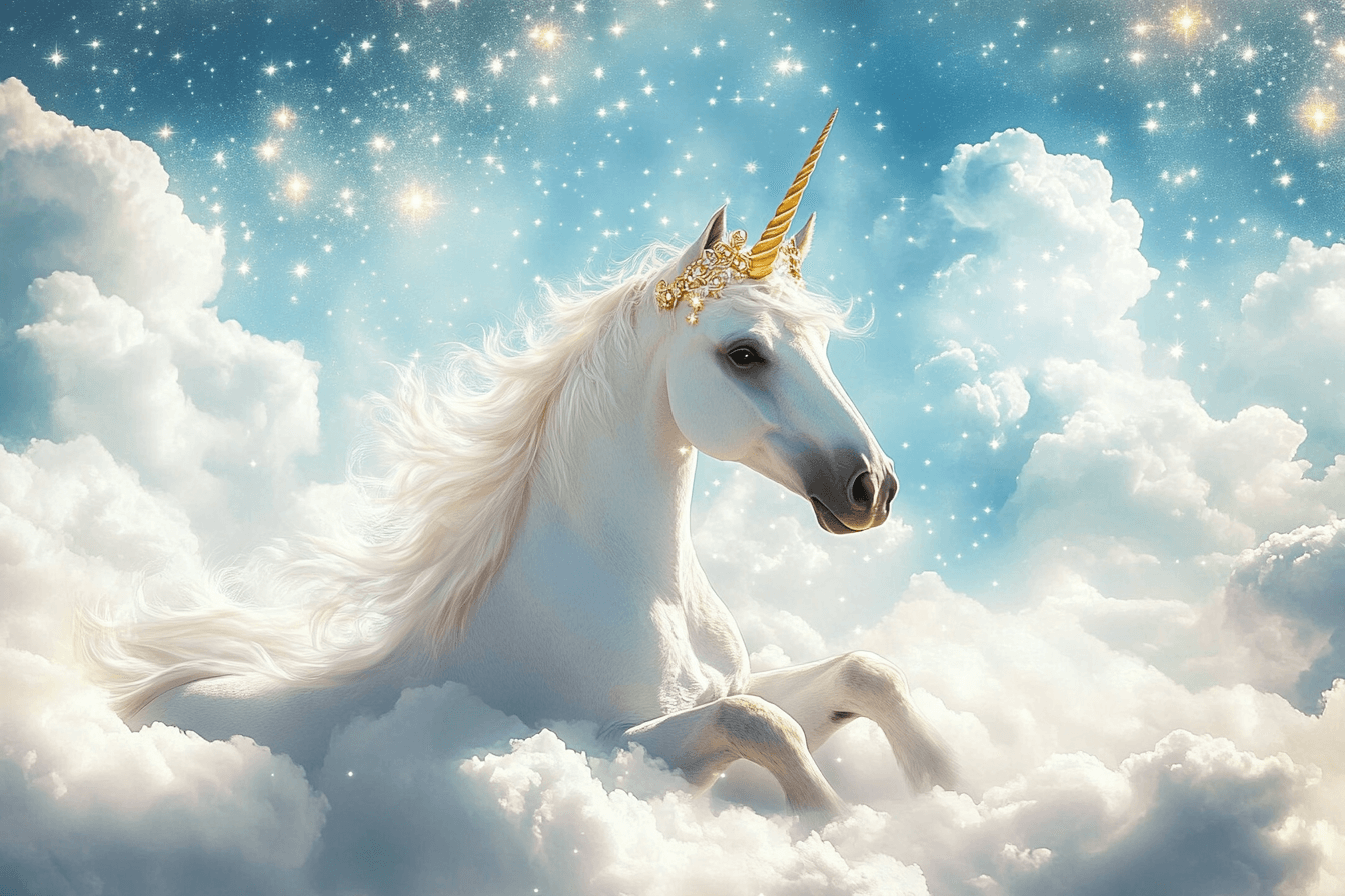 Papier Peint Princesse Licorne des Étoiles