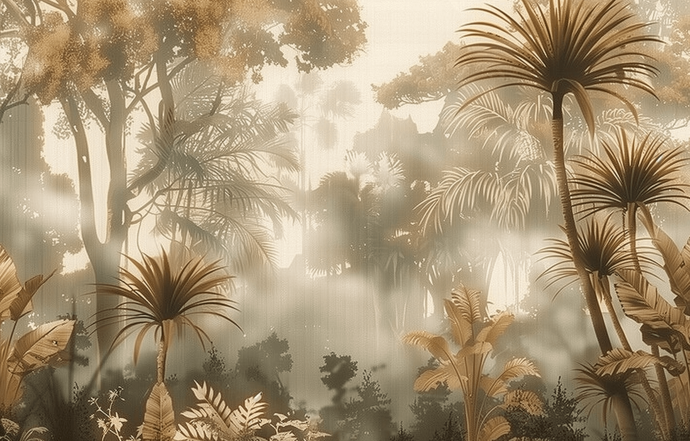 Papier Peint Jungle Tête de Lit