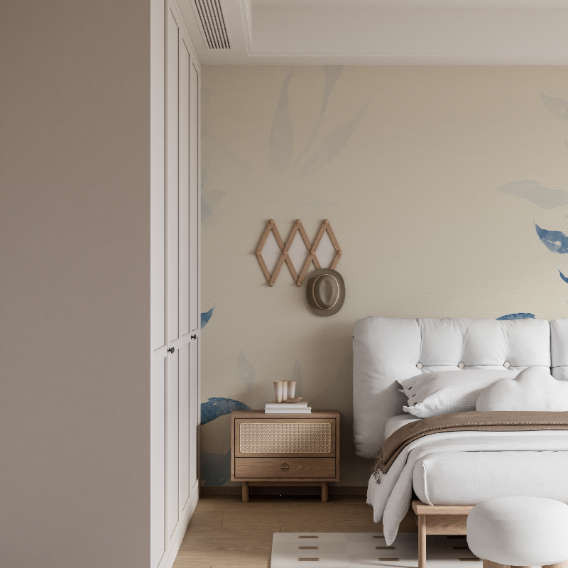 Papier peint aquarelle tendance chambre mural