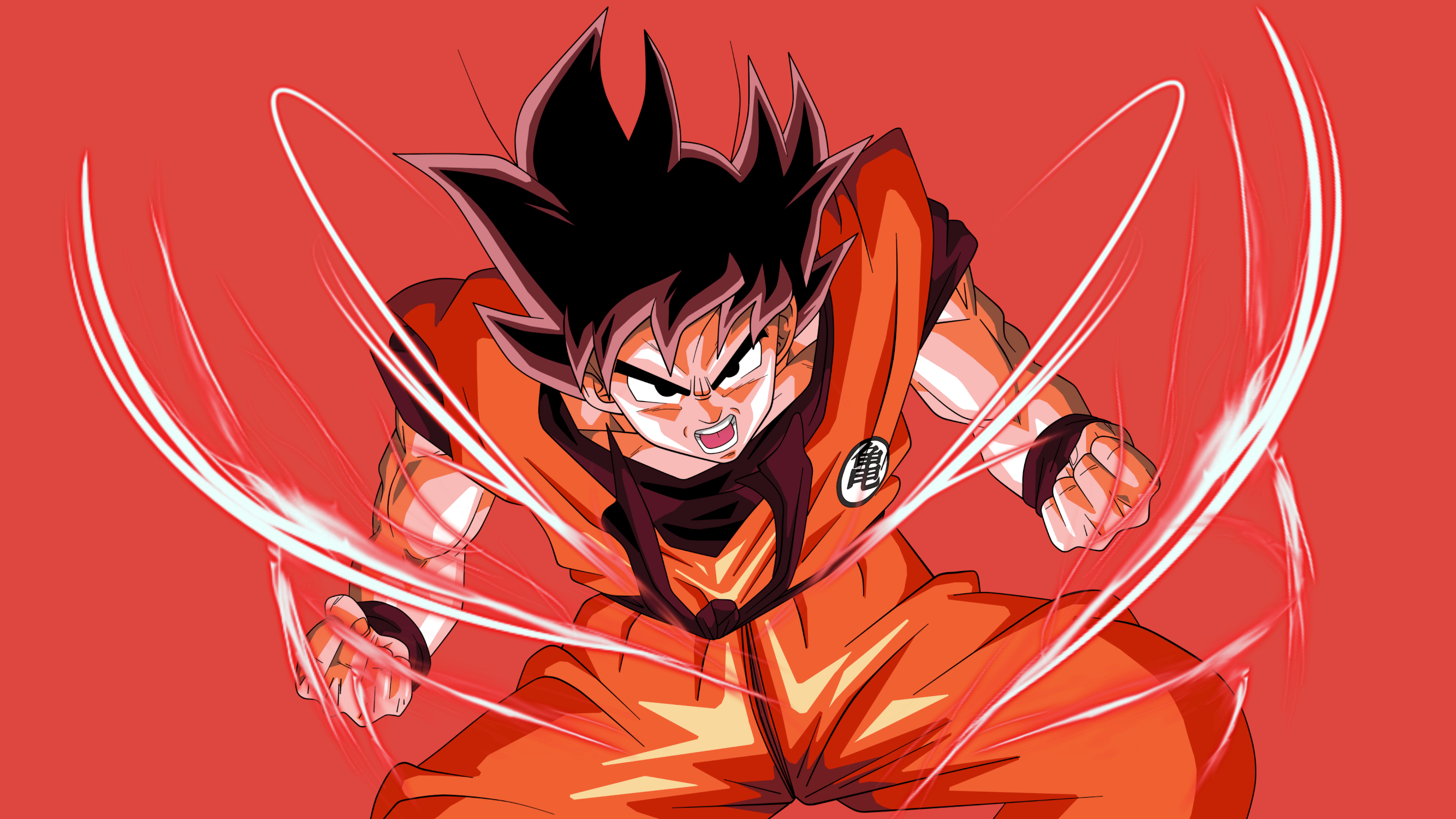 Papier Peint Goku Rouge