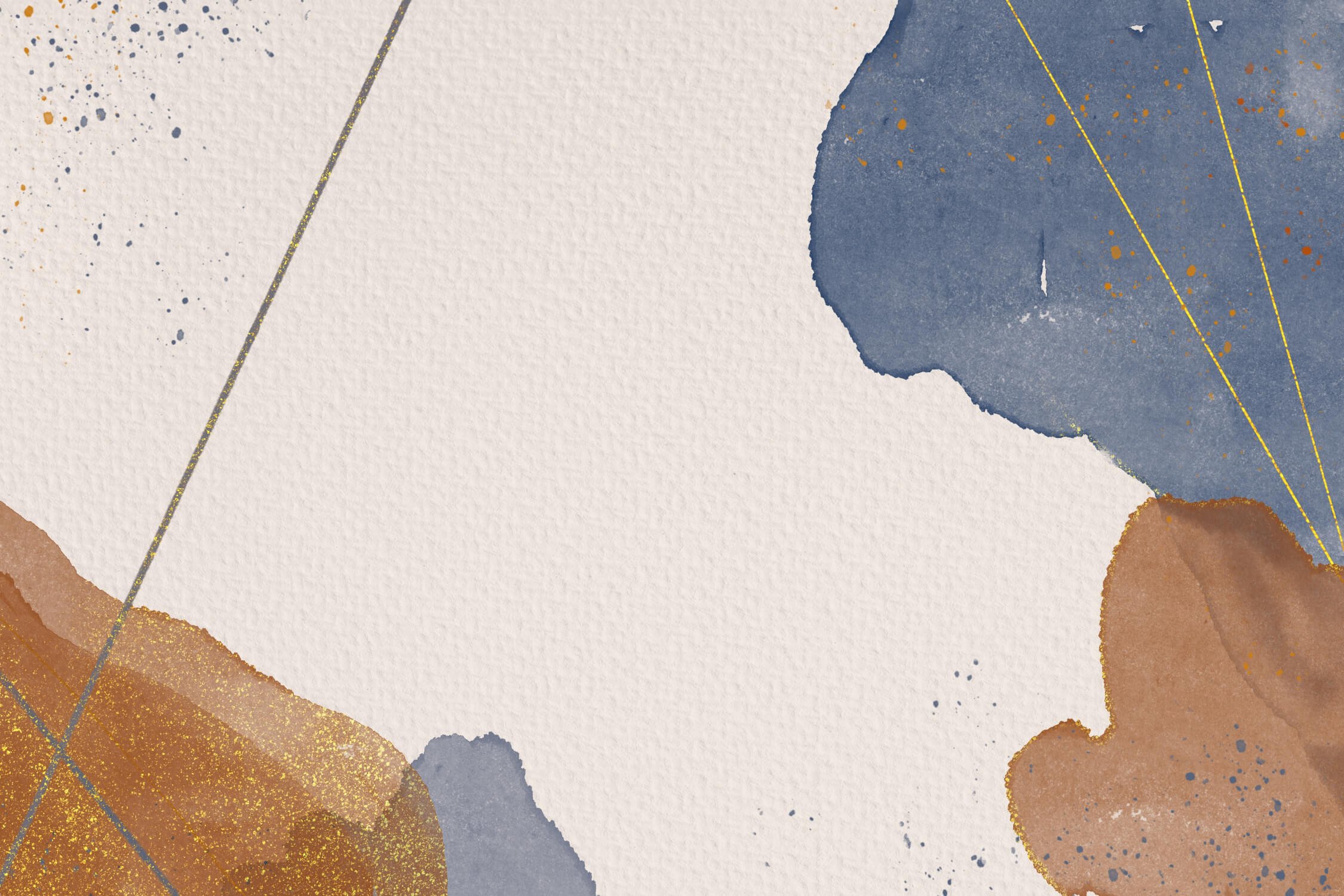 Papier Peint Aquarelle Marron Doré