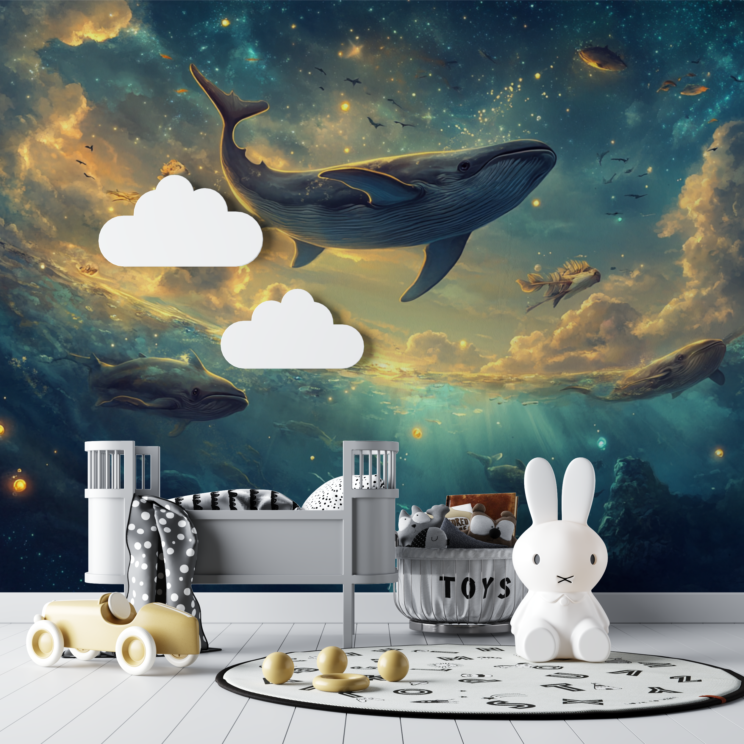 Papier peint marin voyage oceanique bebe tipi