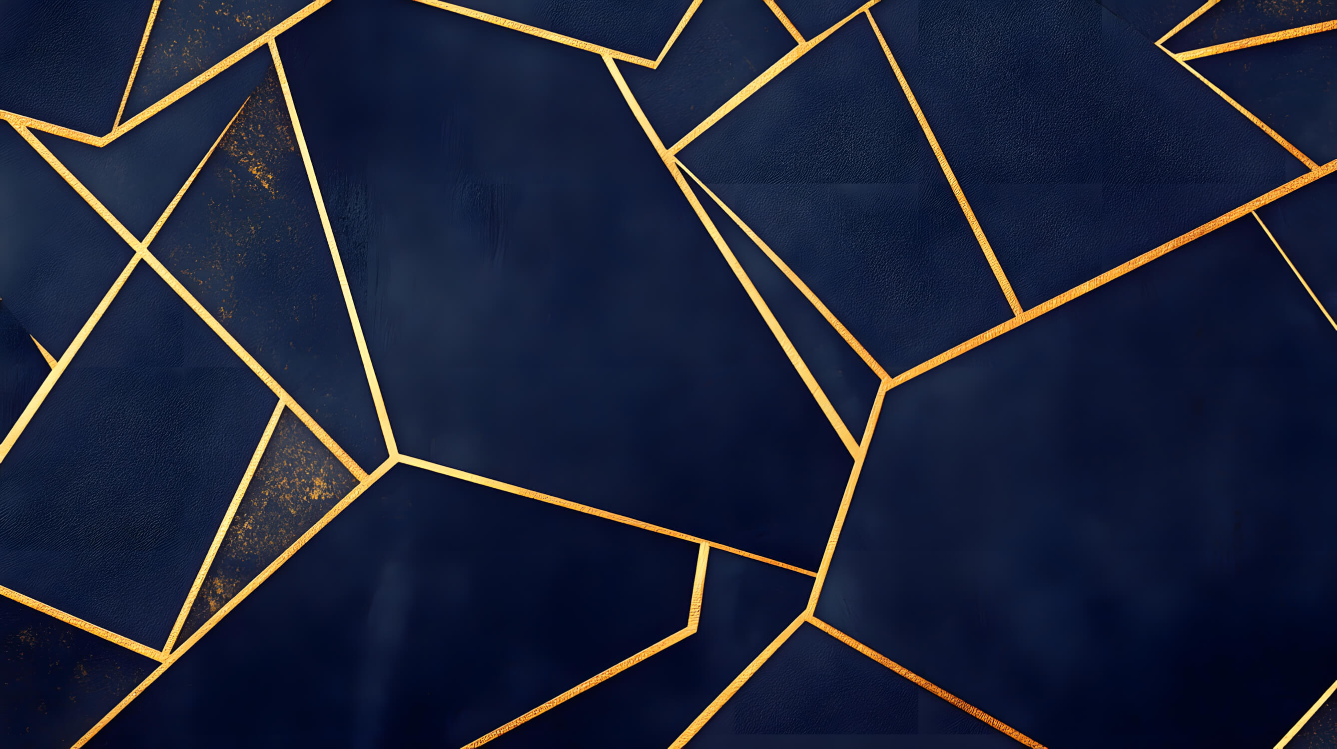 Papier Peint Forme Geometrique Bleu Et Or