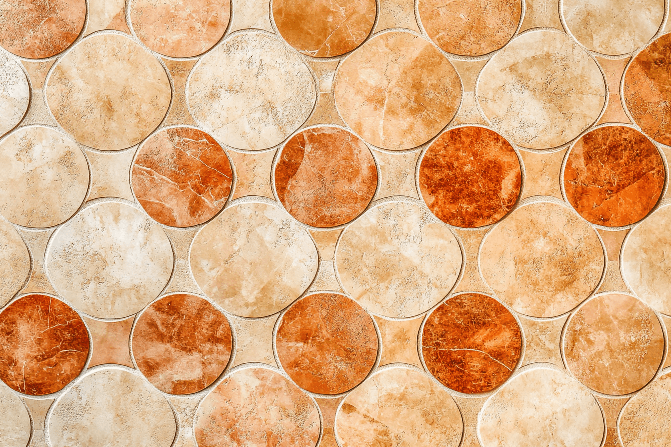Papier Peint Terracotta Effet Mosaïque