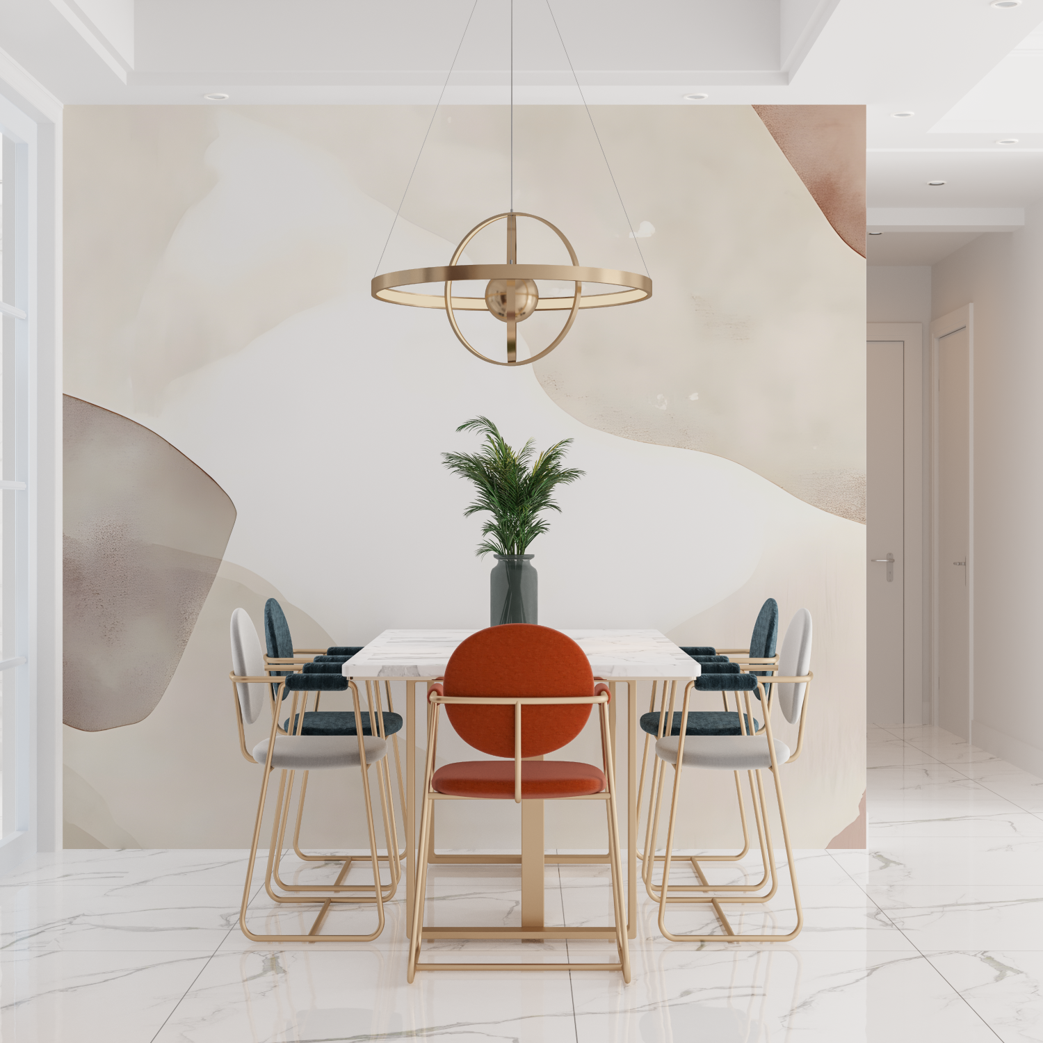 Papier peint aquarelle design tendances