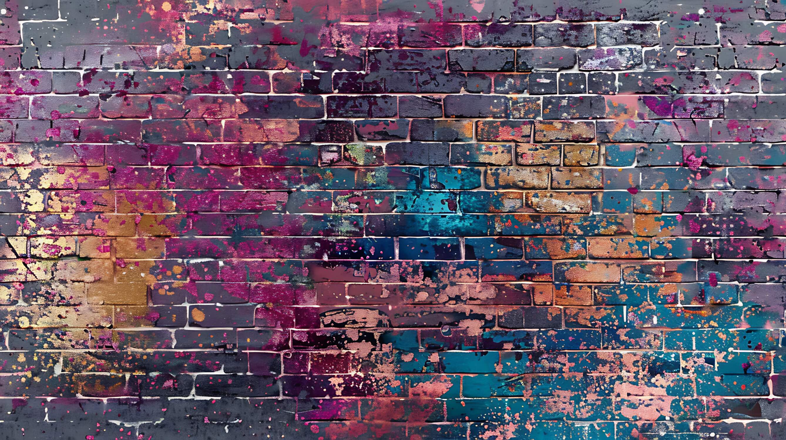 Papier peint garçon briques graffiti