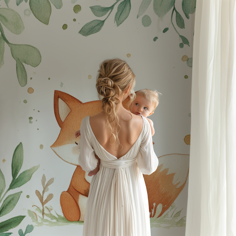 Papier peint renard nouveau ne bb123