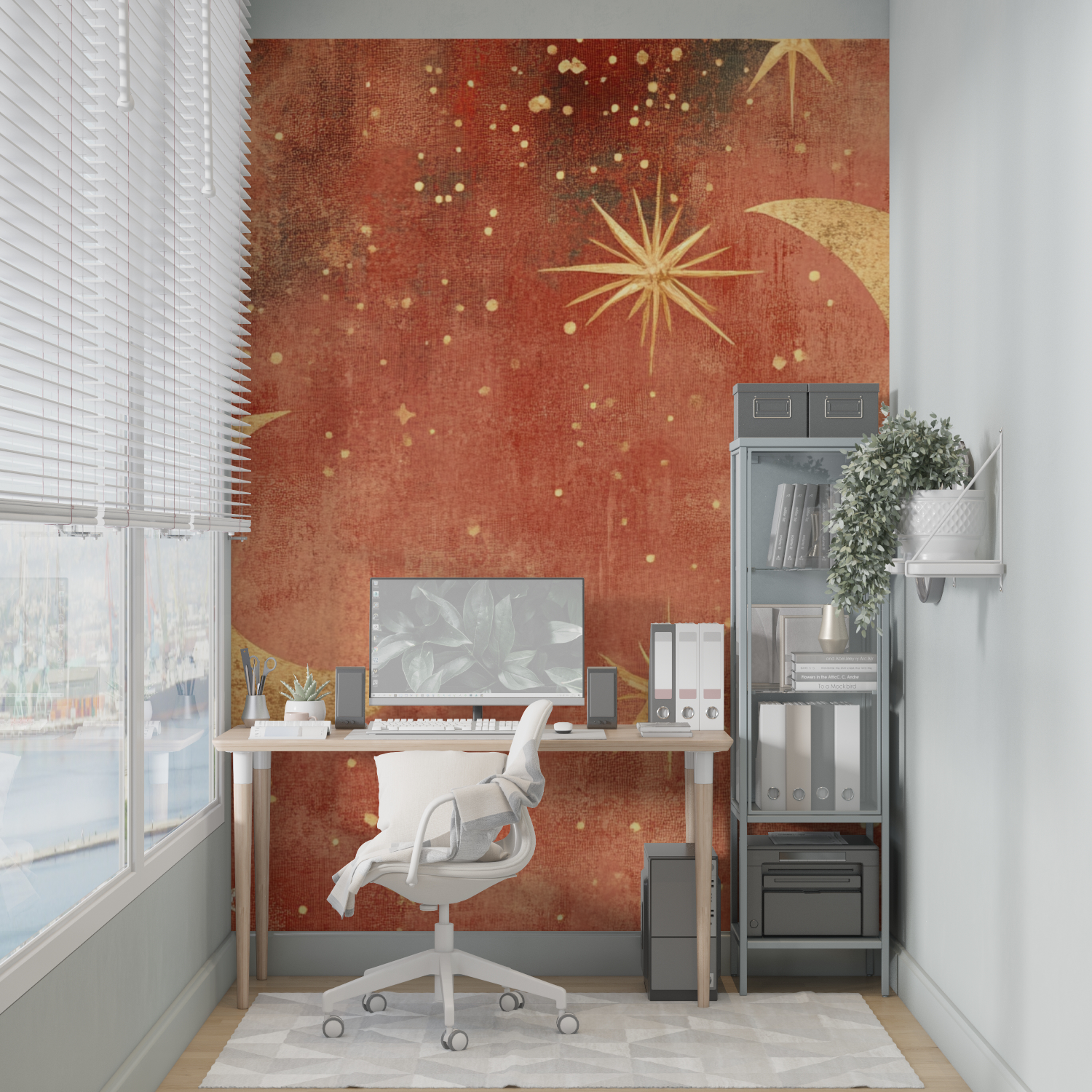 Papier peint terracotta orienta...es et etoiles merlin leroy