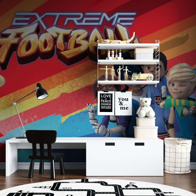 Papier de peint foot de rue extreme tapisserie chambre ados
