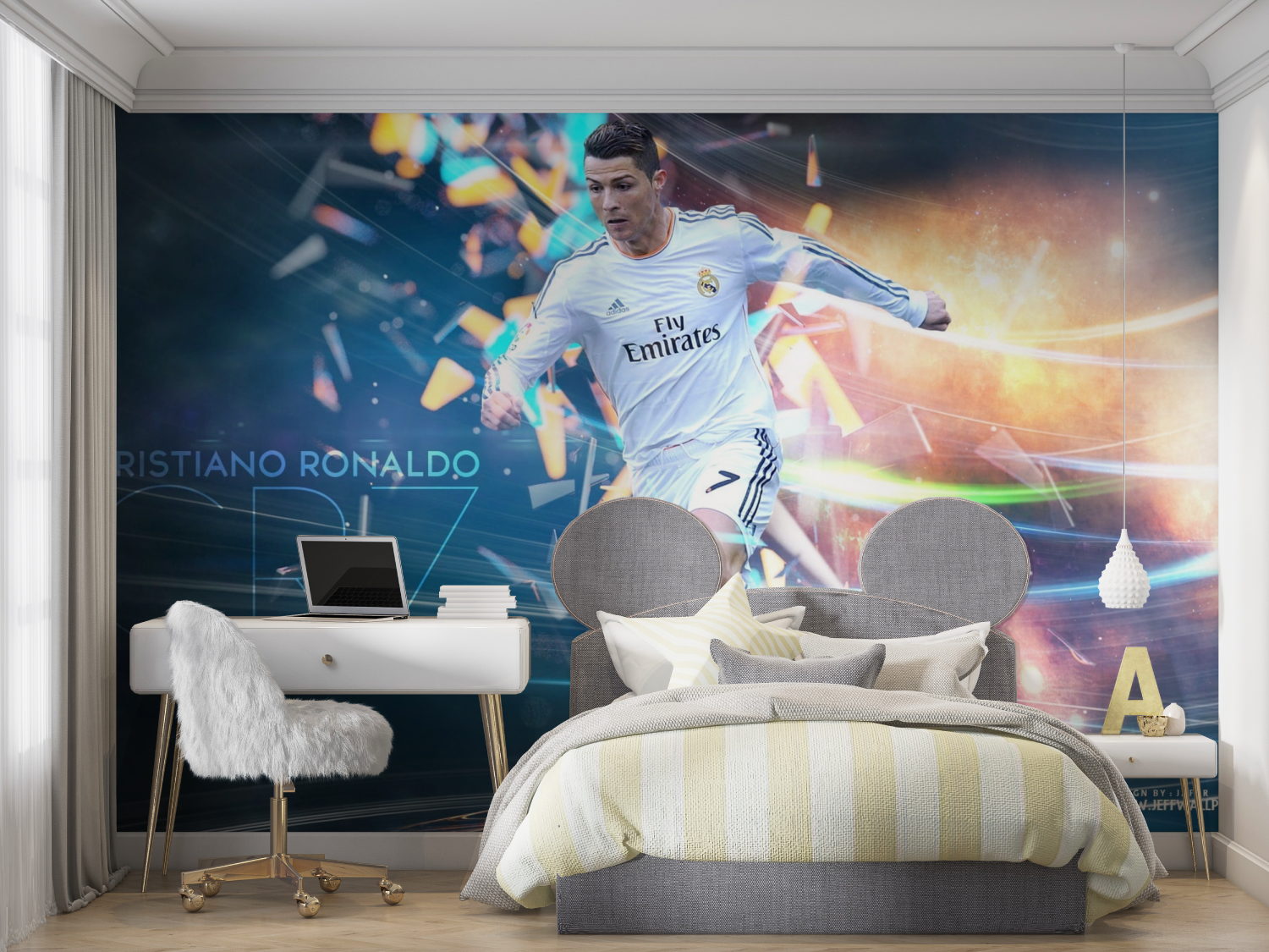 Papier peint cristiano ronaldo mur chambre panoramique