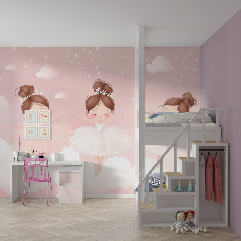 Papier peint danseuses fille mur chambre fille