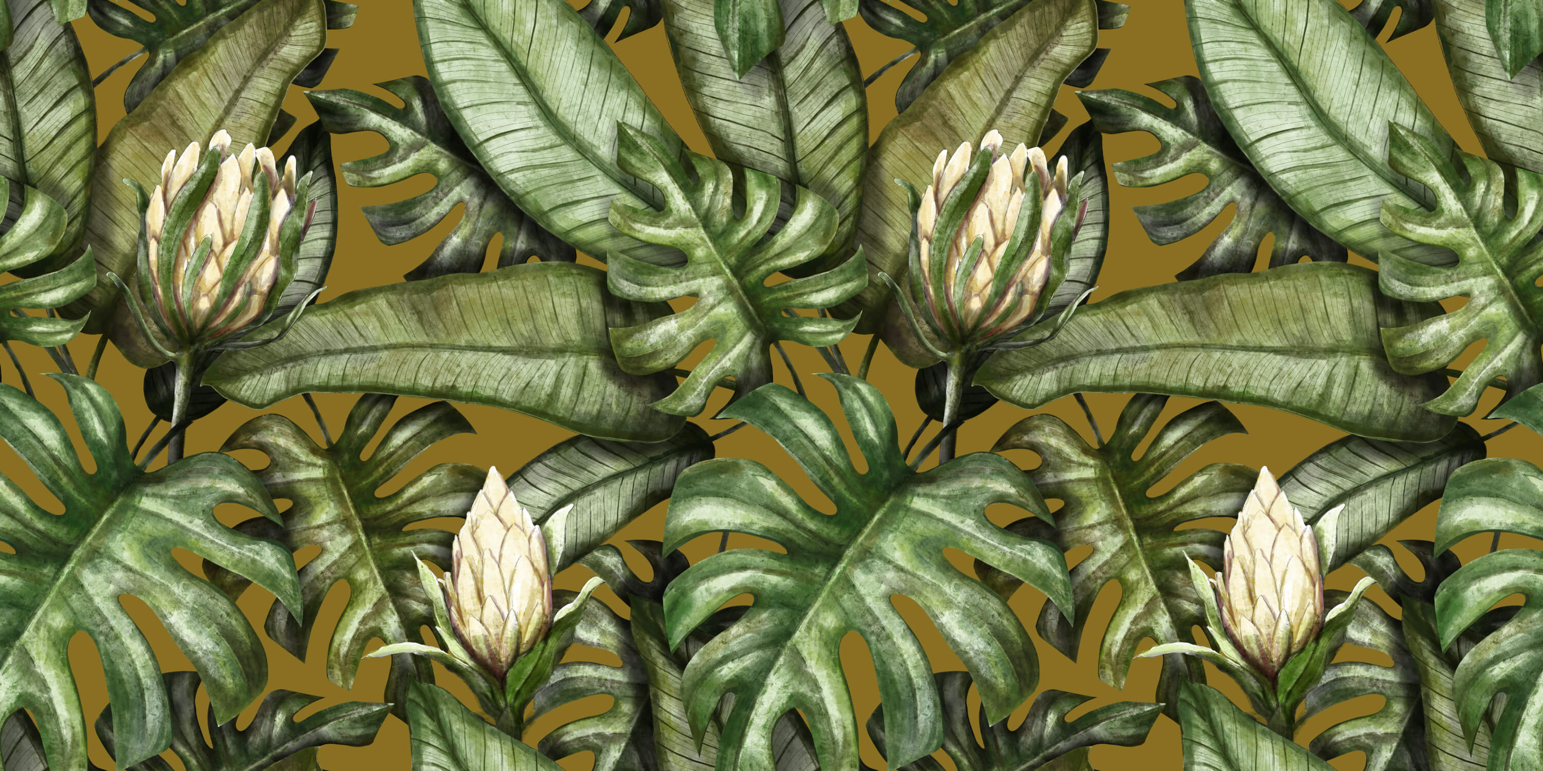 Papier Peint Jaune Vert