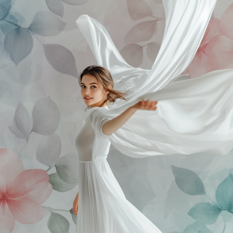 Papier peint fleur chambre bebe modele