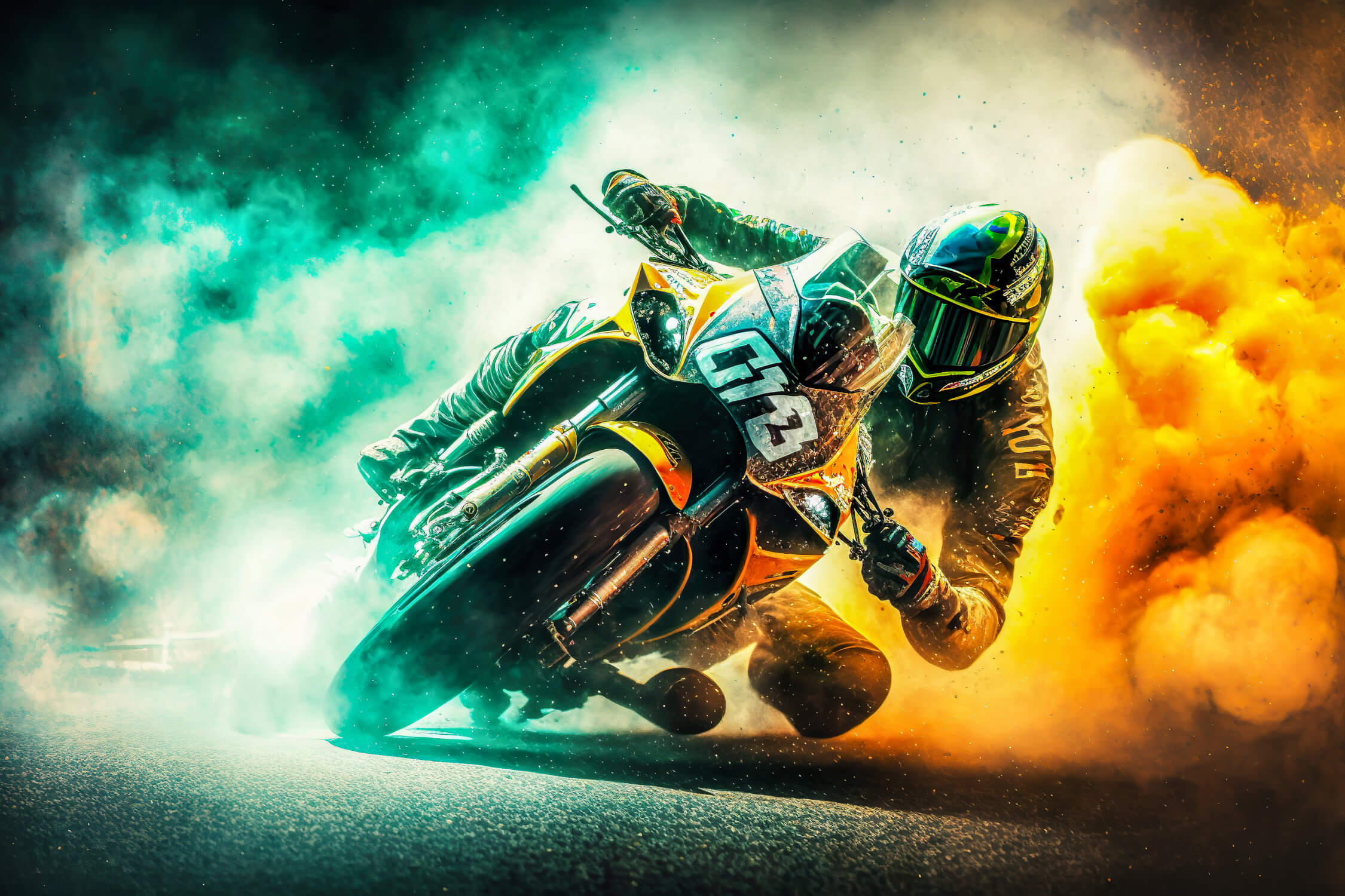 Papier Peint Moto De Course