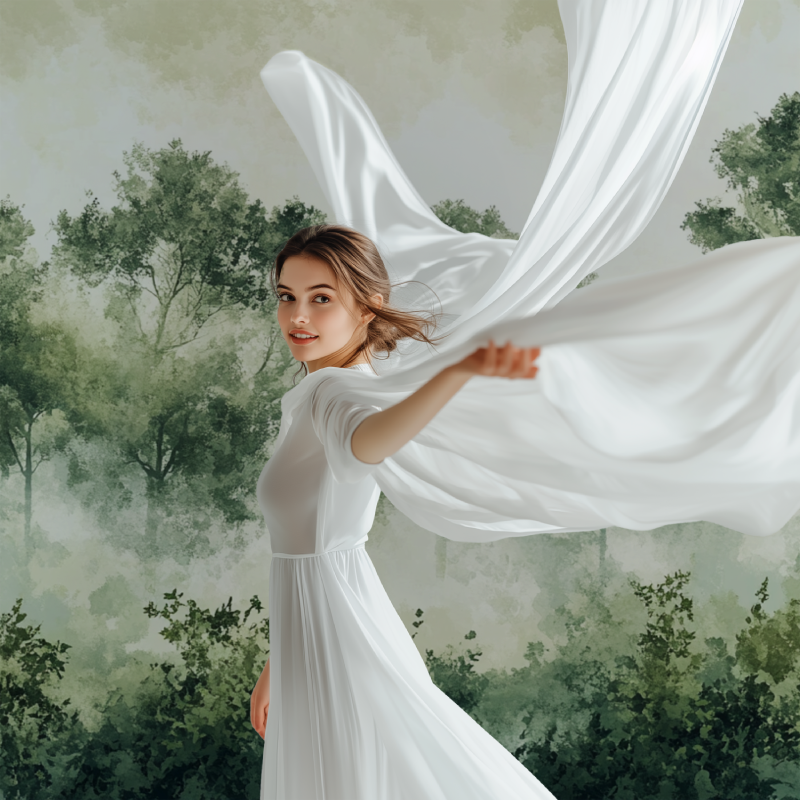 Papier peint arbre vert modele