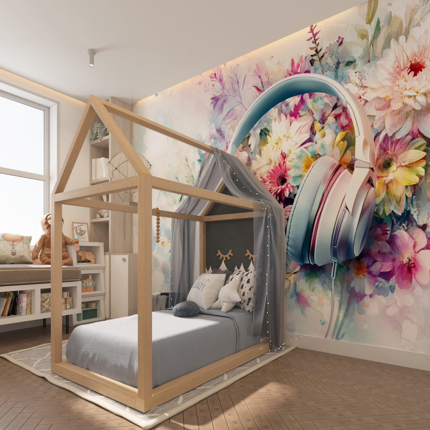 Papier peint floraison tapisserie hero